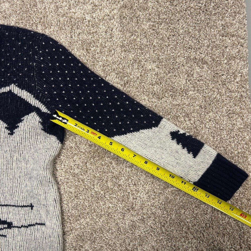 J.Crew Ski Sweater Women Small Wool Blend Mountain Chalet Winter Nordic Navy - Picture 5 of 8